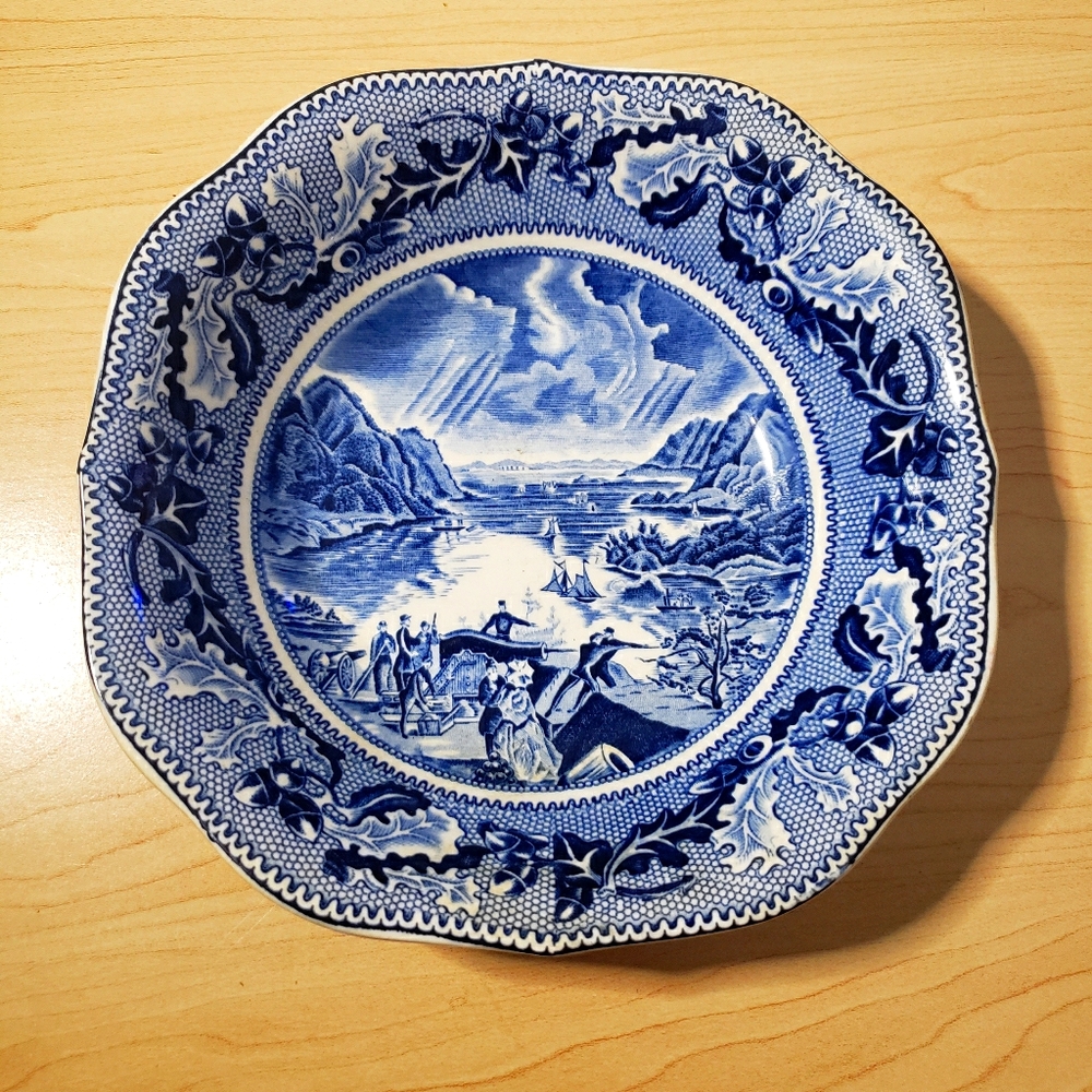 Vintage Johnson Bros Historic America Salad Bowl